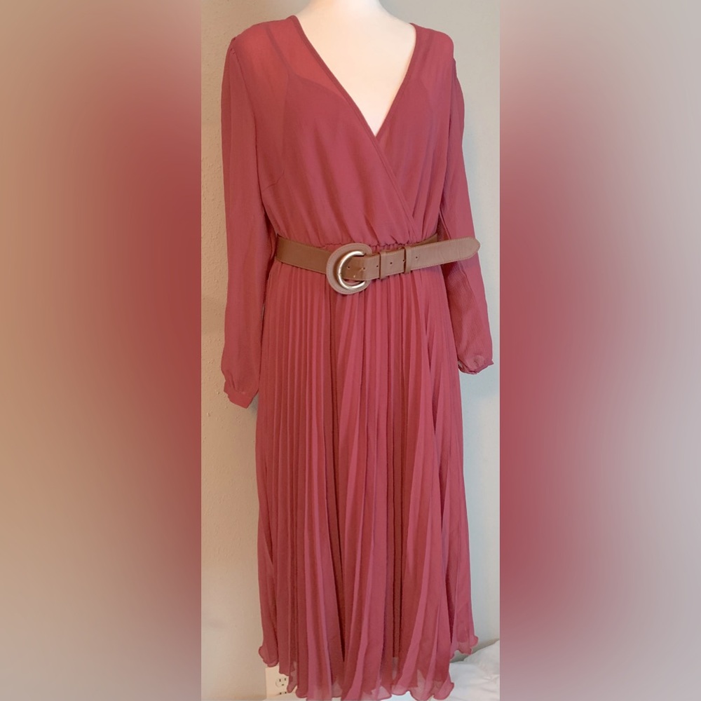 NWT City Chic Pleat Skirt Rosey Dress- Size 12W